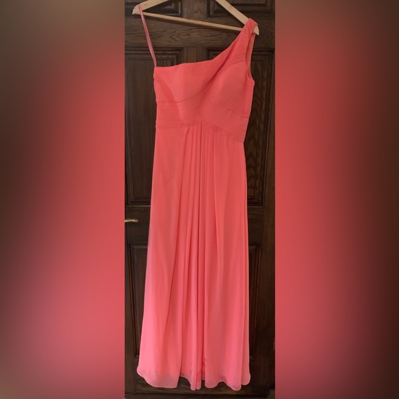 PROM DRESS! Coral Morilee Madeline Garnder long chiffon dress. Size 4 - Picture 1 of 4